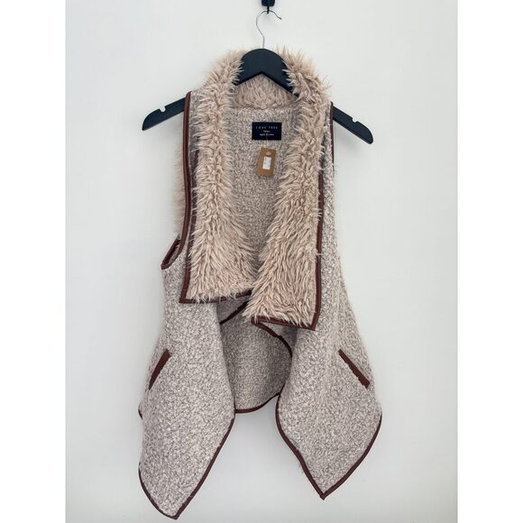 Love Tree Sherpa & Fur Open Vest | Small (fits larger) - Picture 1 of 7